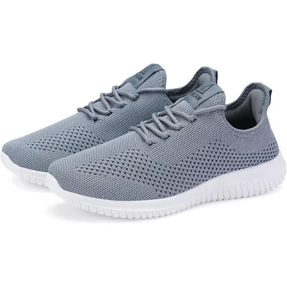 Men's Light Blue Ultra Lightweight Breathable Walking Athletic Fashion Sneakers
